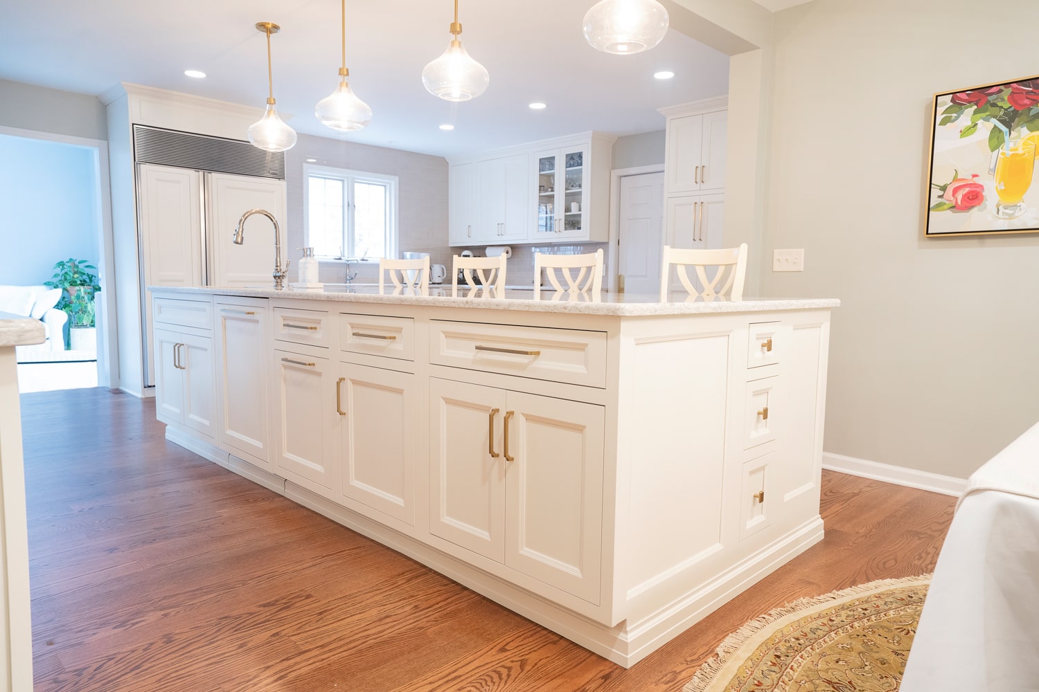 beautiful large island installed during a kitchen remodel in toledo