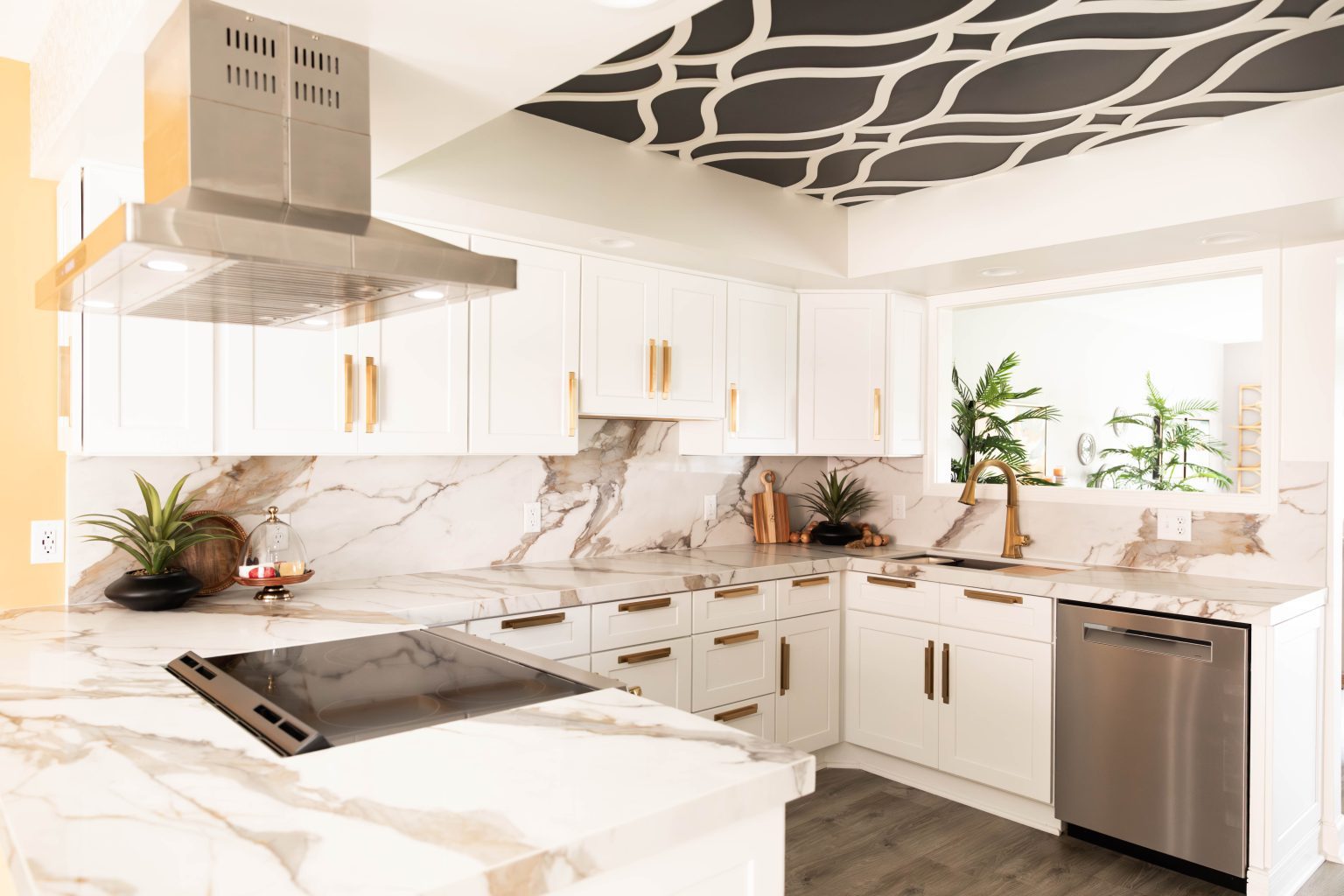 Alternative view of a recently renovated Ohio kitchen